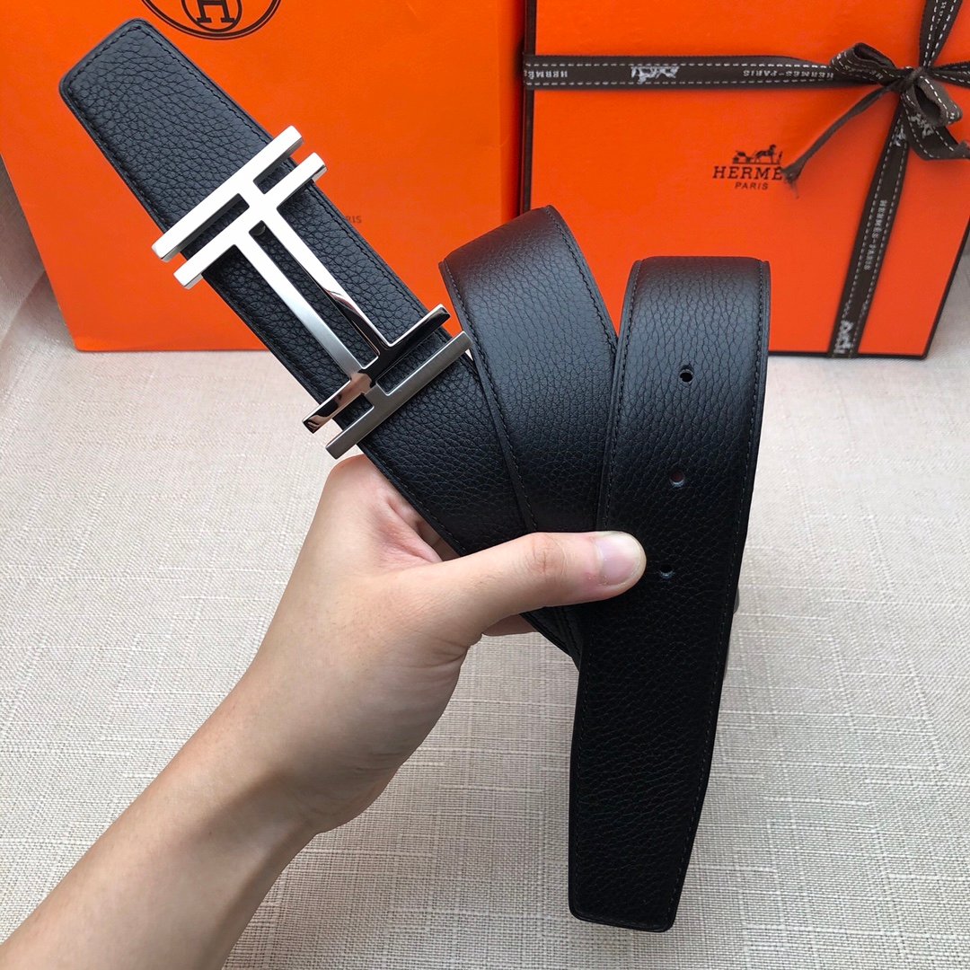 Hermes H Belt Buckle & Reversible Black For Women, Women Belt 380MM - Ultra-Collectible