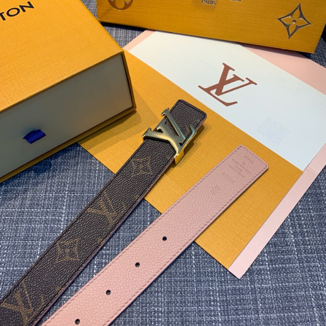 Lv Litchi Pattern Women's Belt 30MM - Ultra-Collectible