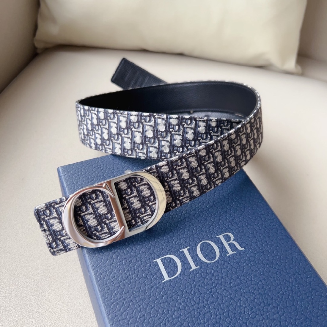Dior Classic Printed Belt CD Steel Print 30MM - Ultra-Collectible