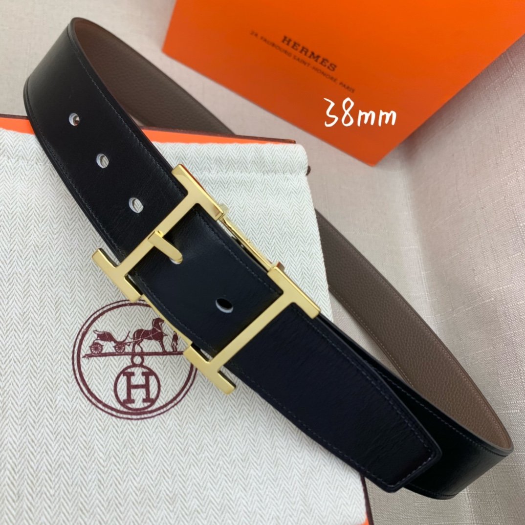 Hermes H Belt Buckle & Reversible Black For Women, Women Belt 380MM - Ultra-Collectible