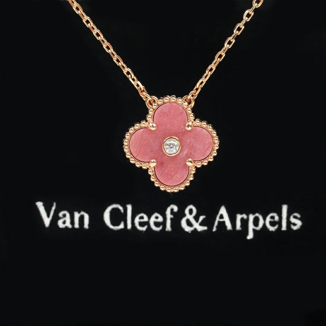 Van Cleef&Arpels VCA alhambra Natural rhodonite Necklace - Ultra-Collectible