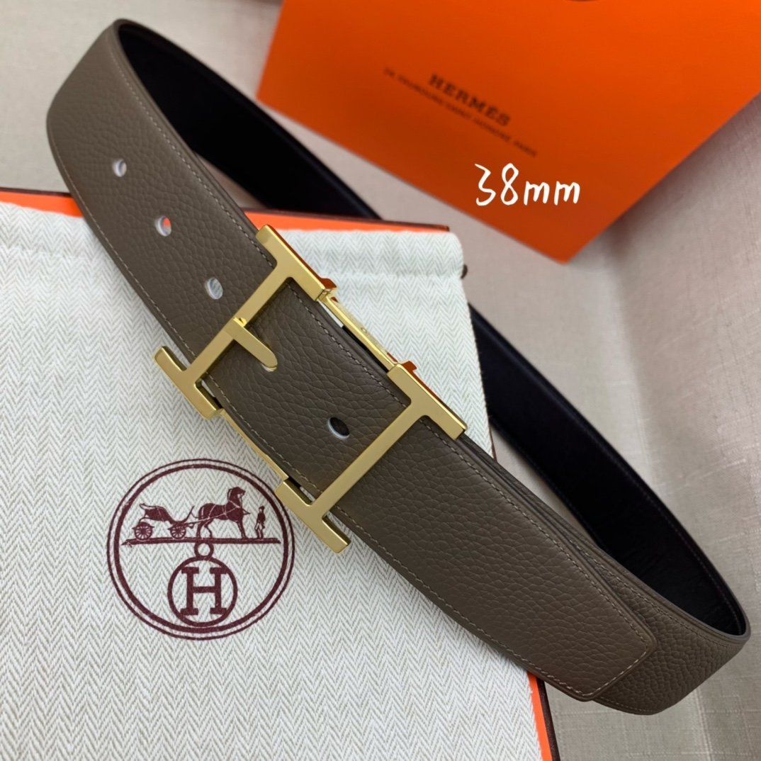 Hermes H Belt Buckle & Reversible Brown For Women, Women Belt 380MM - Ultra-Collectible