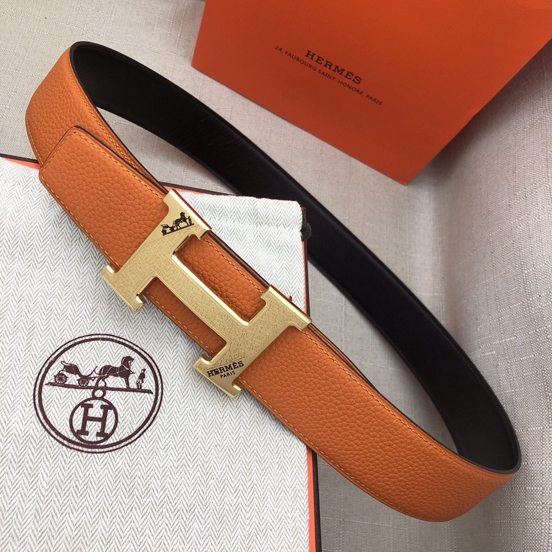 Hermes H Belt Buckle & Reversible Brown For Women, Women Belt 380MM - Ultra-Collectible