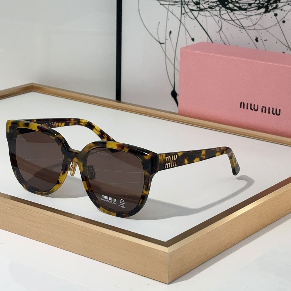 MIU MIU  Mirror leg logo irregular shaped Sunglasses Top quality （Replica） - Ultra-Collectible