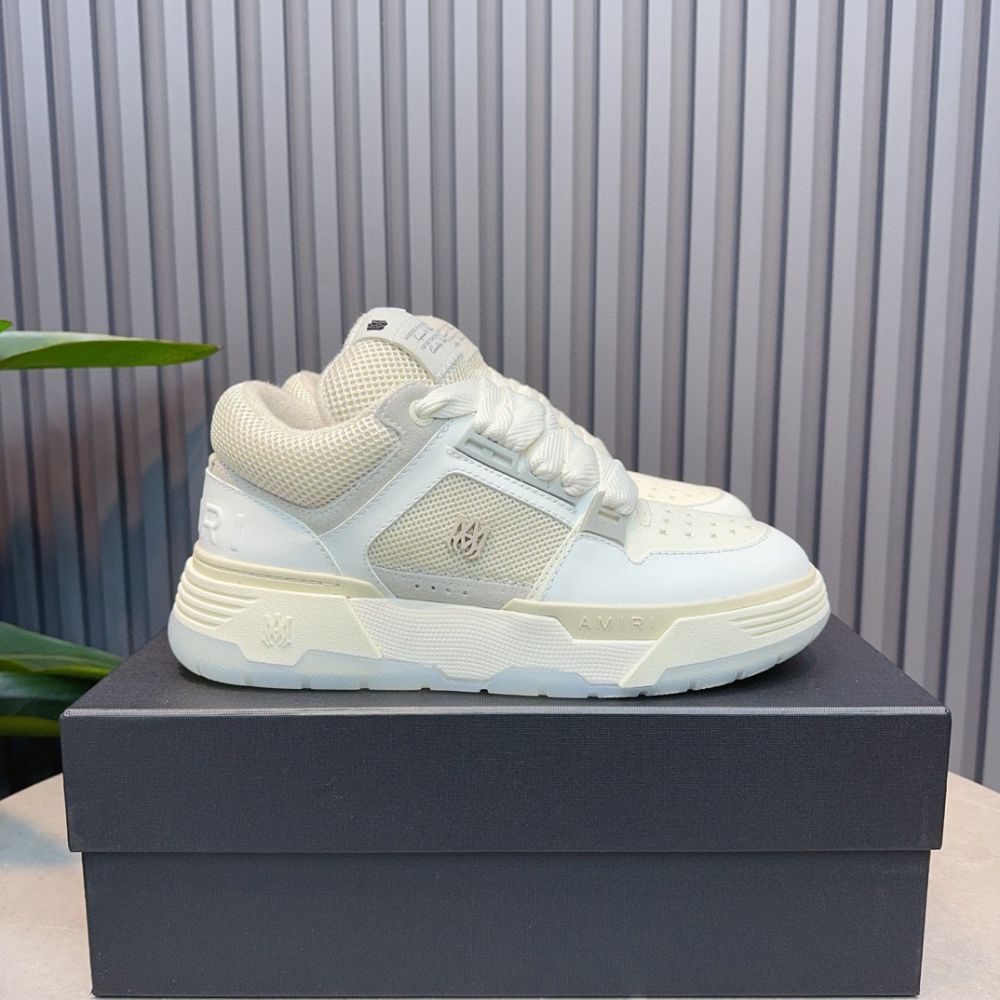 Amiri MA-1 Leather Low Top Fashion Boardshorts Sneakers Shoes - Ultra-Collectible