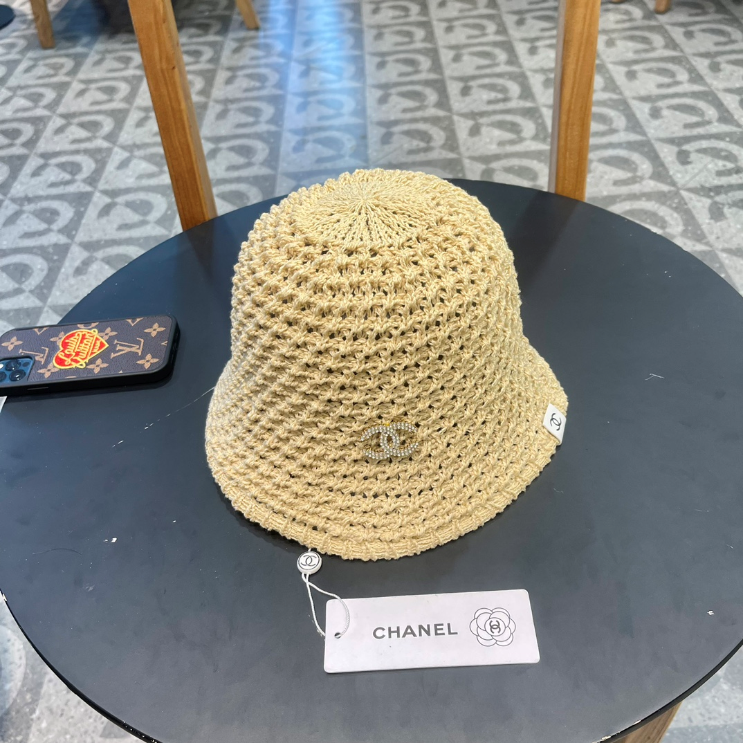 Chanel Hollow Breathable Fisherman's Hat Sunhat （Replica） - Ultra-Collectible
