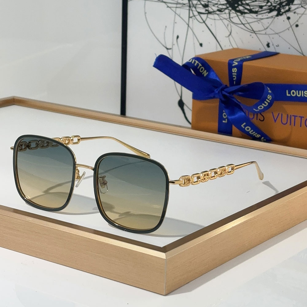 Louis Vuitton LV Mirror Leg Hollowed Out Logo  sunglasses Top quality （Replica） - Ultra-Collectible