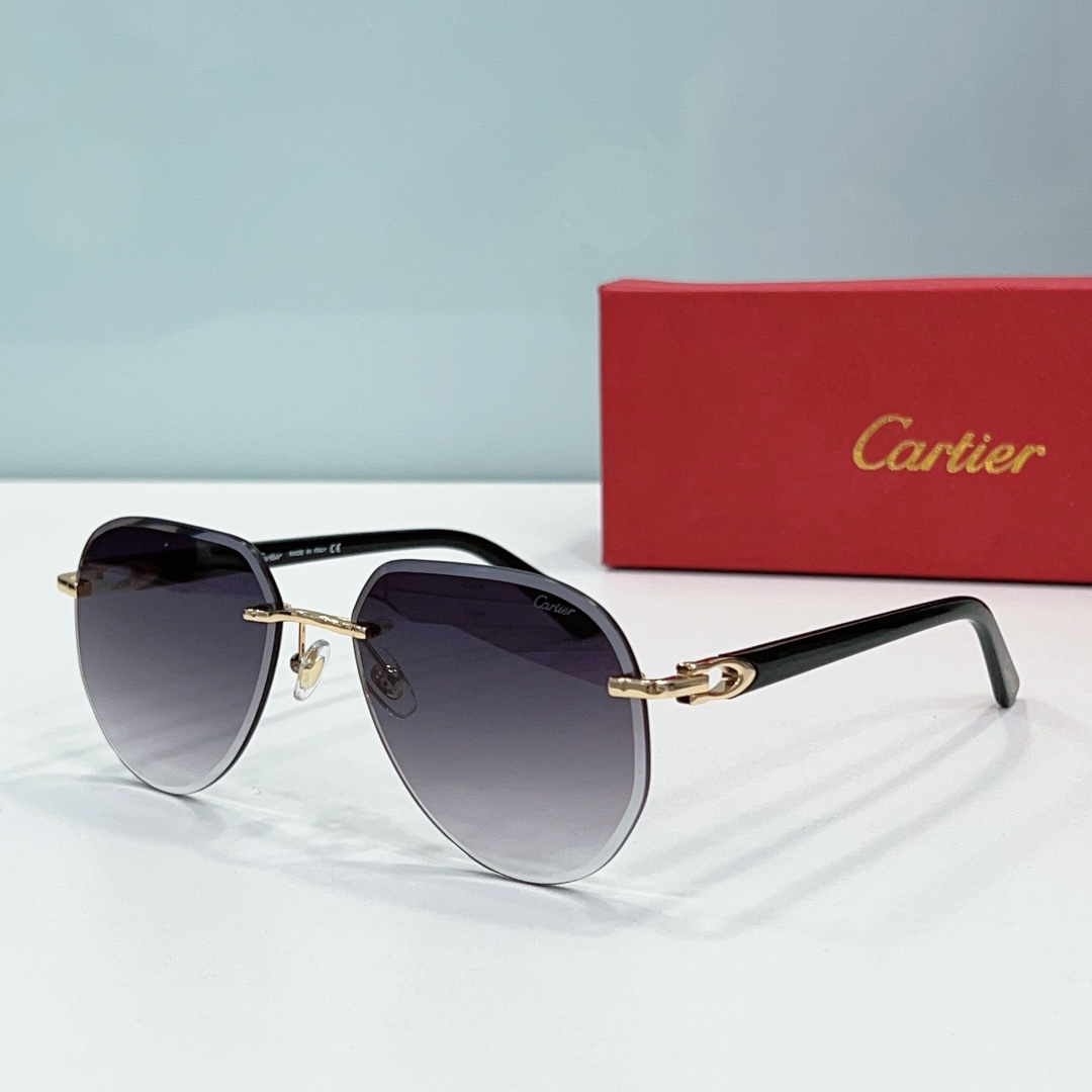 Cartier  Metal Leg Rimless sunglasses Top quality （Replica） - Ultra-Collectible