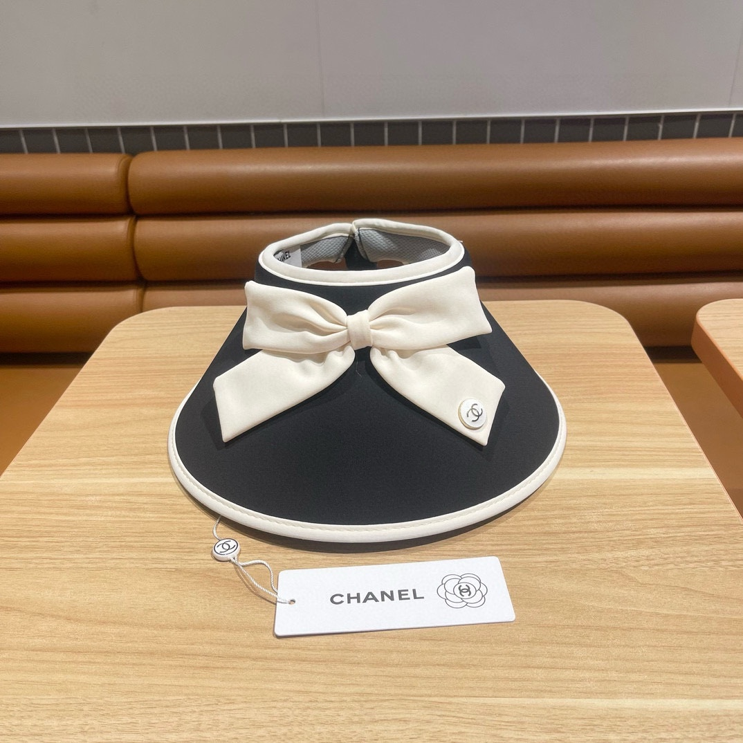 Chanel UV Outdoor Riding Sun Hat With Empty Top And Large Brim Sunhat （Replica） - Ultra-Collectible