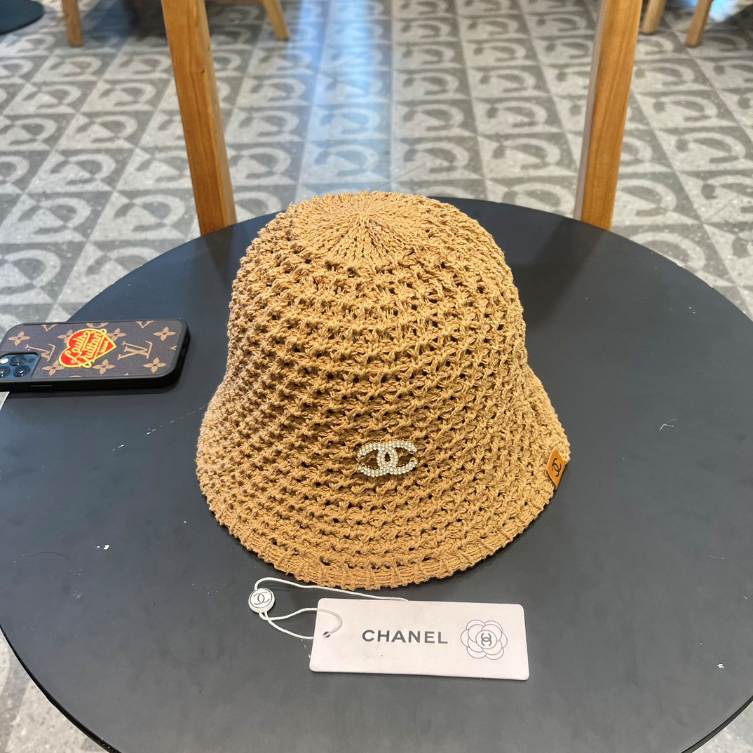 Chanel Hollow Breathable Fisherman's Hat Sunhat （Replica） - Ultra-Collectible