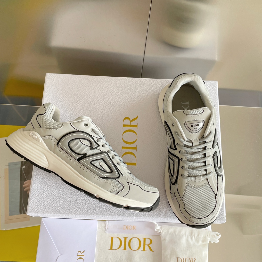 Dior B30 Dad Sneakers Gray (AAA High Quality Version) - Ultra-Collectible