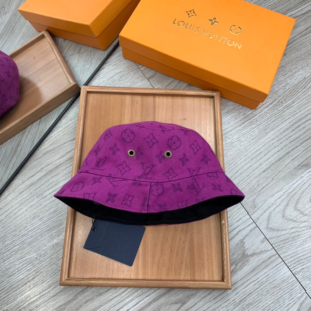 Louis Vuitton LV Reversible Cotton Printed Fisherman's Hat Sunhat （Replica） - Ultra-Collectible