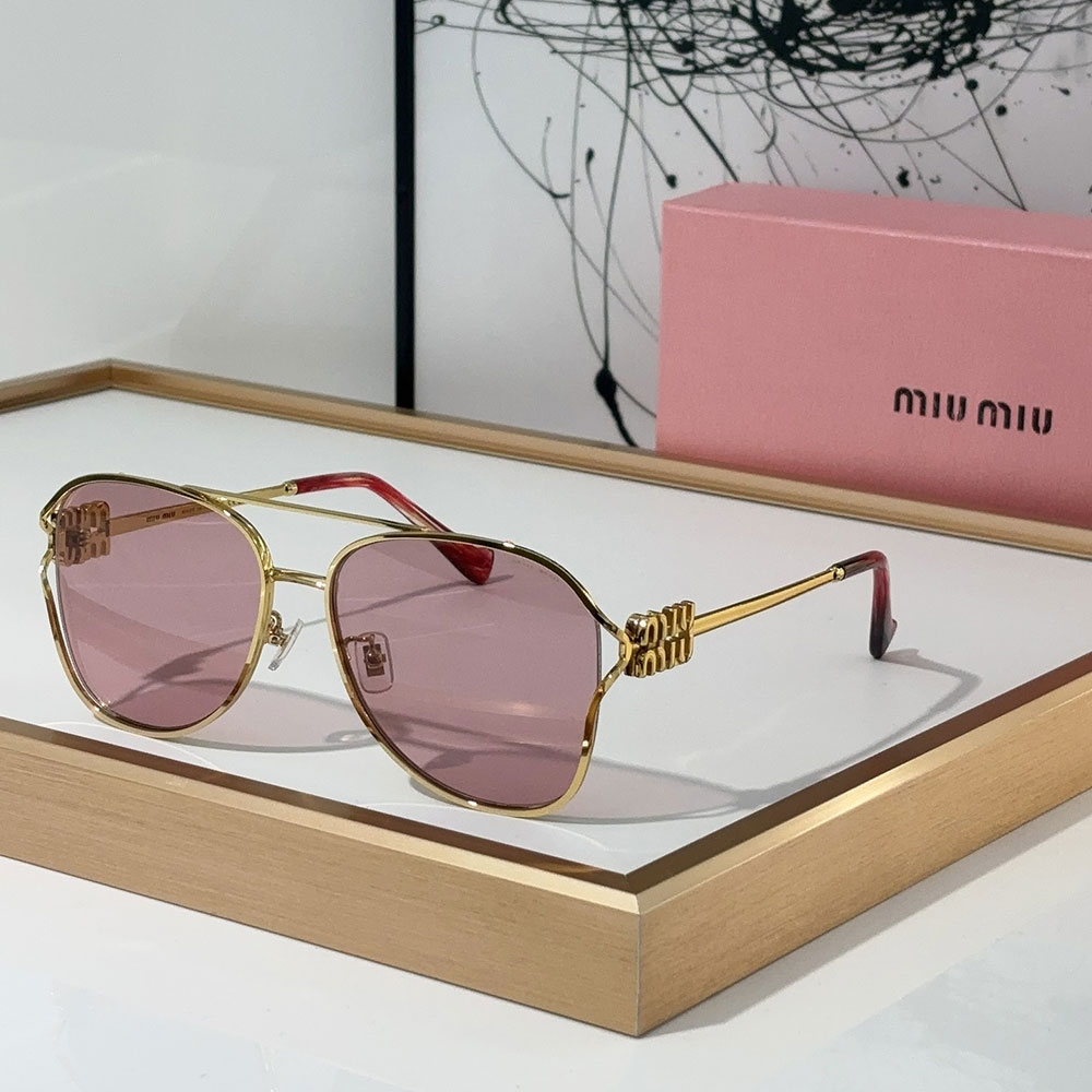 MIU MIU  Slim Metal Logo Mirror Legs Sunglasses Top quality （Replica） - Ultra-Collectible