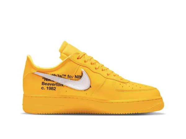 DD1876-700 Off-White x Nike Air Force 1 Low University Gold(Replica) - Ultra-Collectible