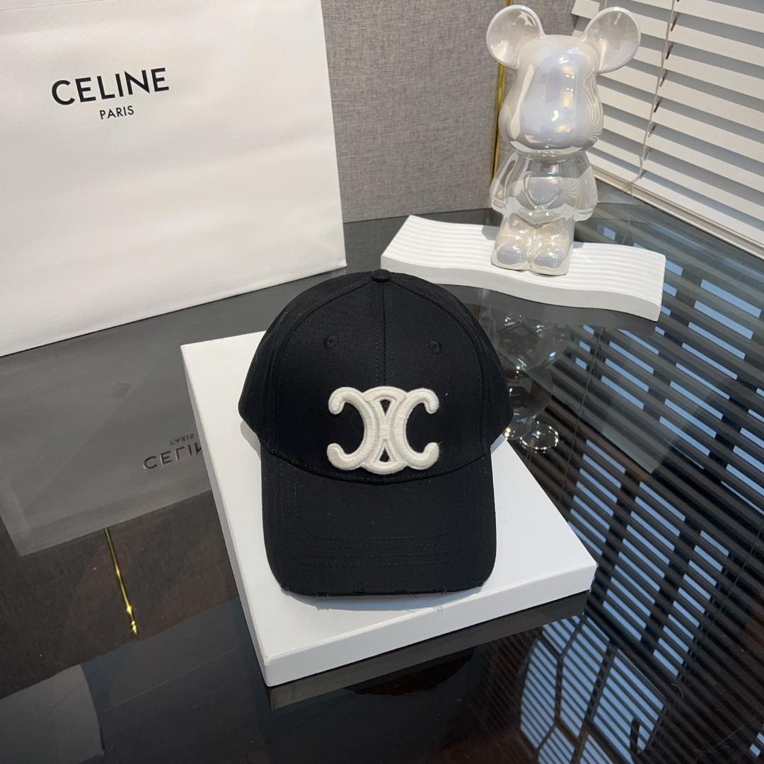 Ceiline Letter Embroidered Cap   Sunhat （Replica） - Ultra-Collectible