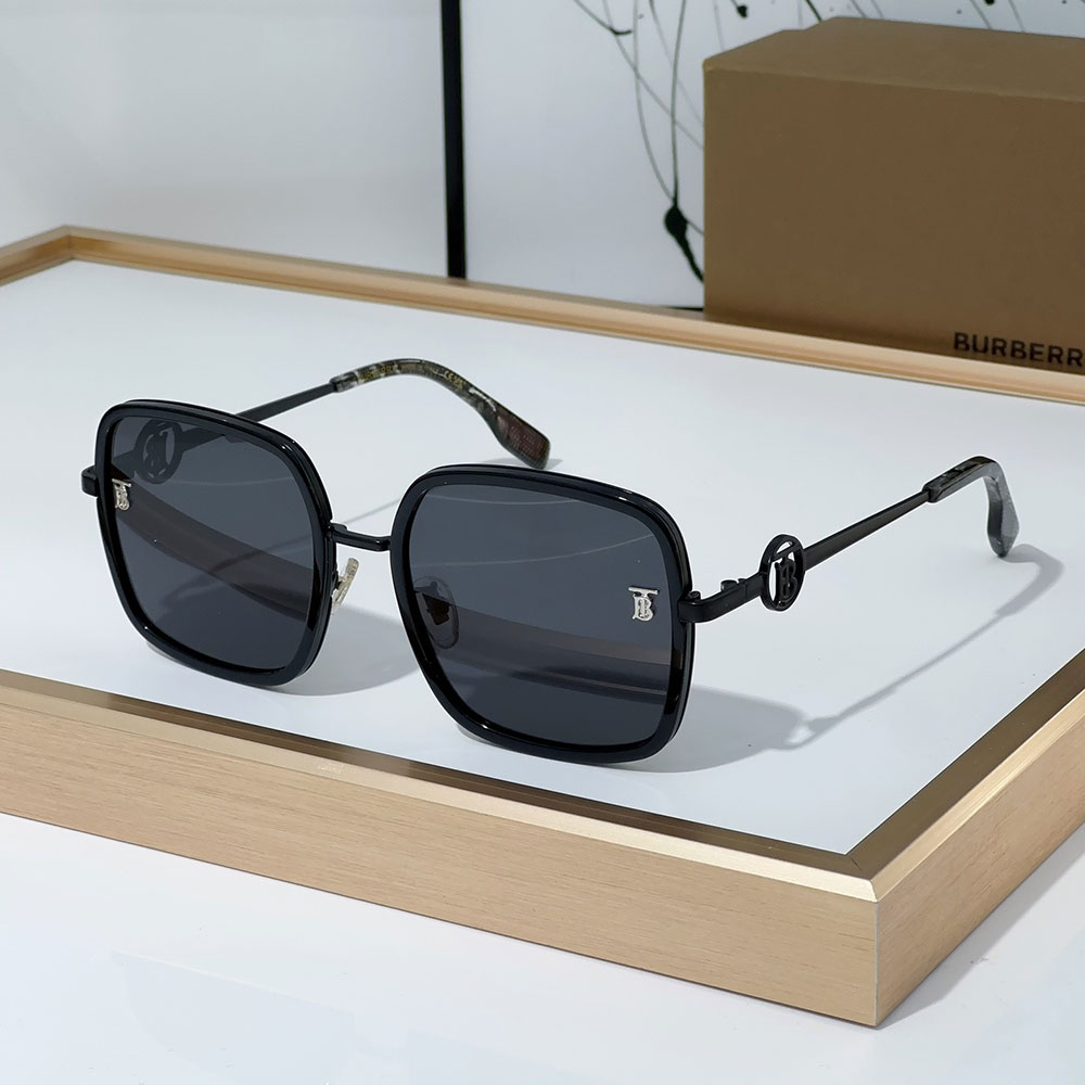 Buberry  Slim Hollowed out Logo on Mirror legs Sunglasses Top quality （Replica） - Ultra-Collectible