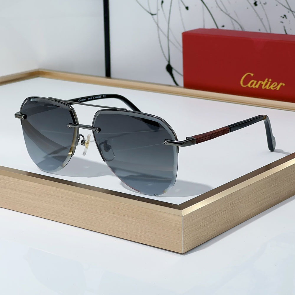 Cartier Color Matching Metal irregularity Sunglasses Top quality （Replica） - Ultra-Collectible