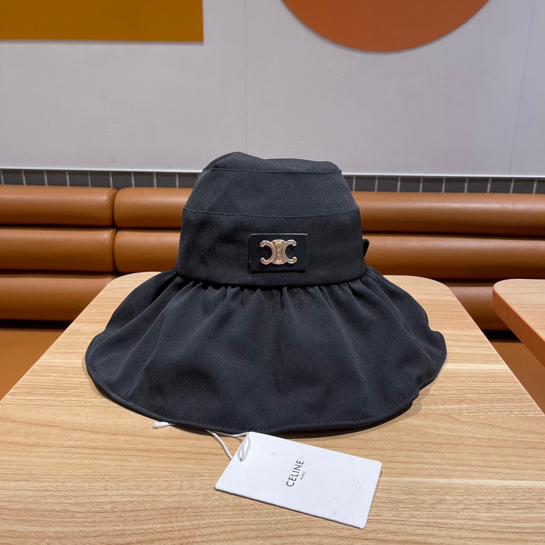 Ceiline Uv-protected Beach Hat With Large Brim Sunhat （Replica） - Ultra-Collectible