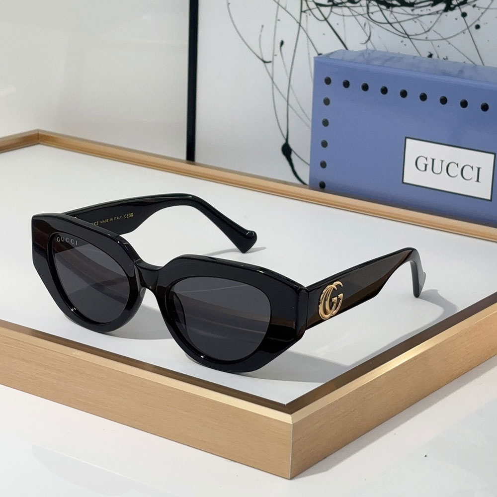 Gucci  The legs are Decorated With the Signature Double G  sunglasses Top quality （Replica） - Ultra-Collectible