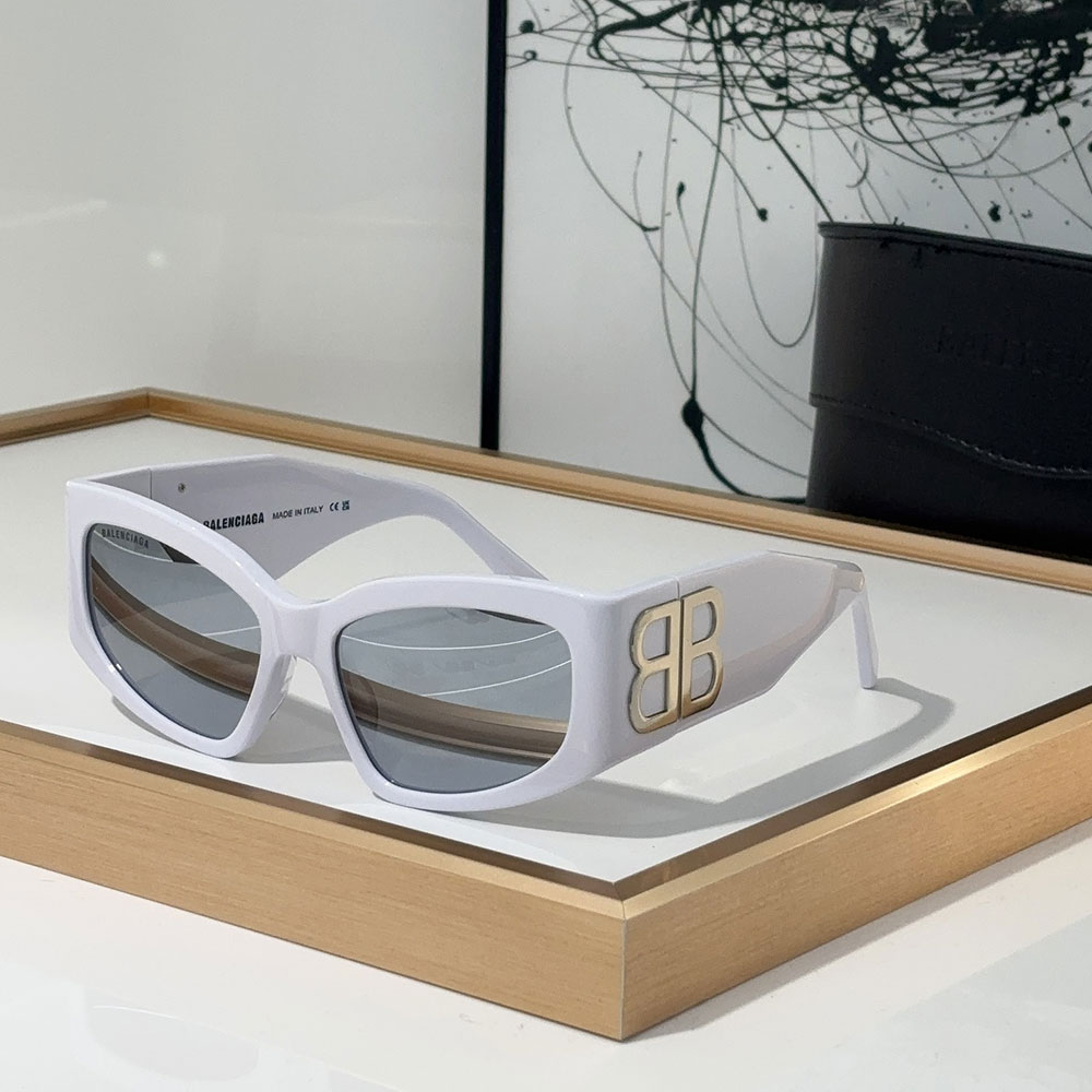 Balenciaga  Mirror leg Logoo Aviator Sunglasses Top quality （Replica） - Ultra-Collectible