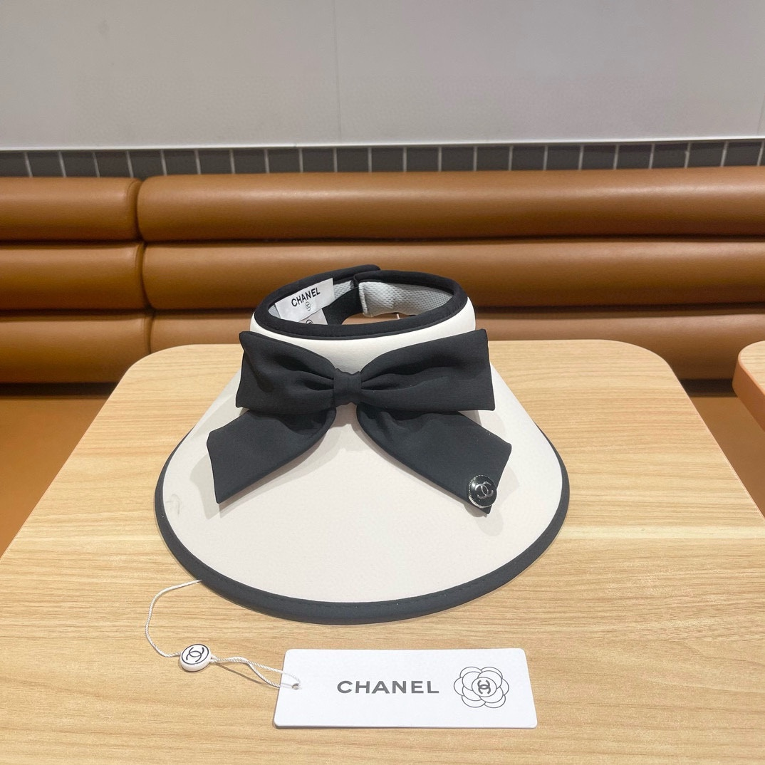 Chanel UV Outdoor Riding Sun Hat With Empty Top And Large Brim Sunhat （Replica） - Ultra-Collectible