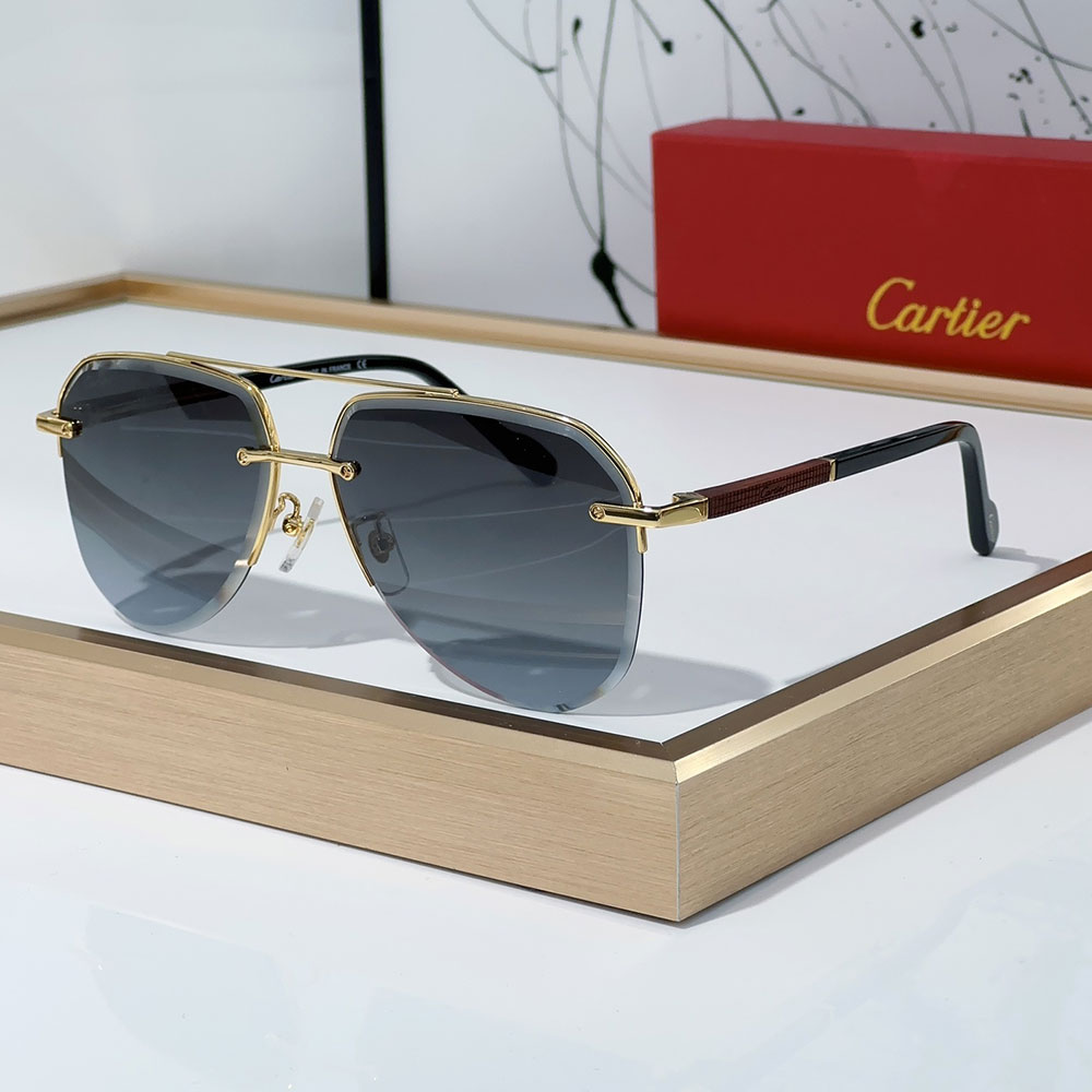 Cartier Color Matching Metal irregularity Sunglasses Top quality （Replica） - Ultra-Collectible
