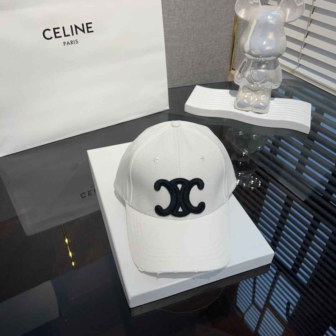 Ceiline Letter Embroidered Cap   Sunhat （Replica） - Ultra-Collectible