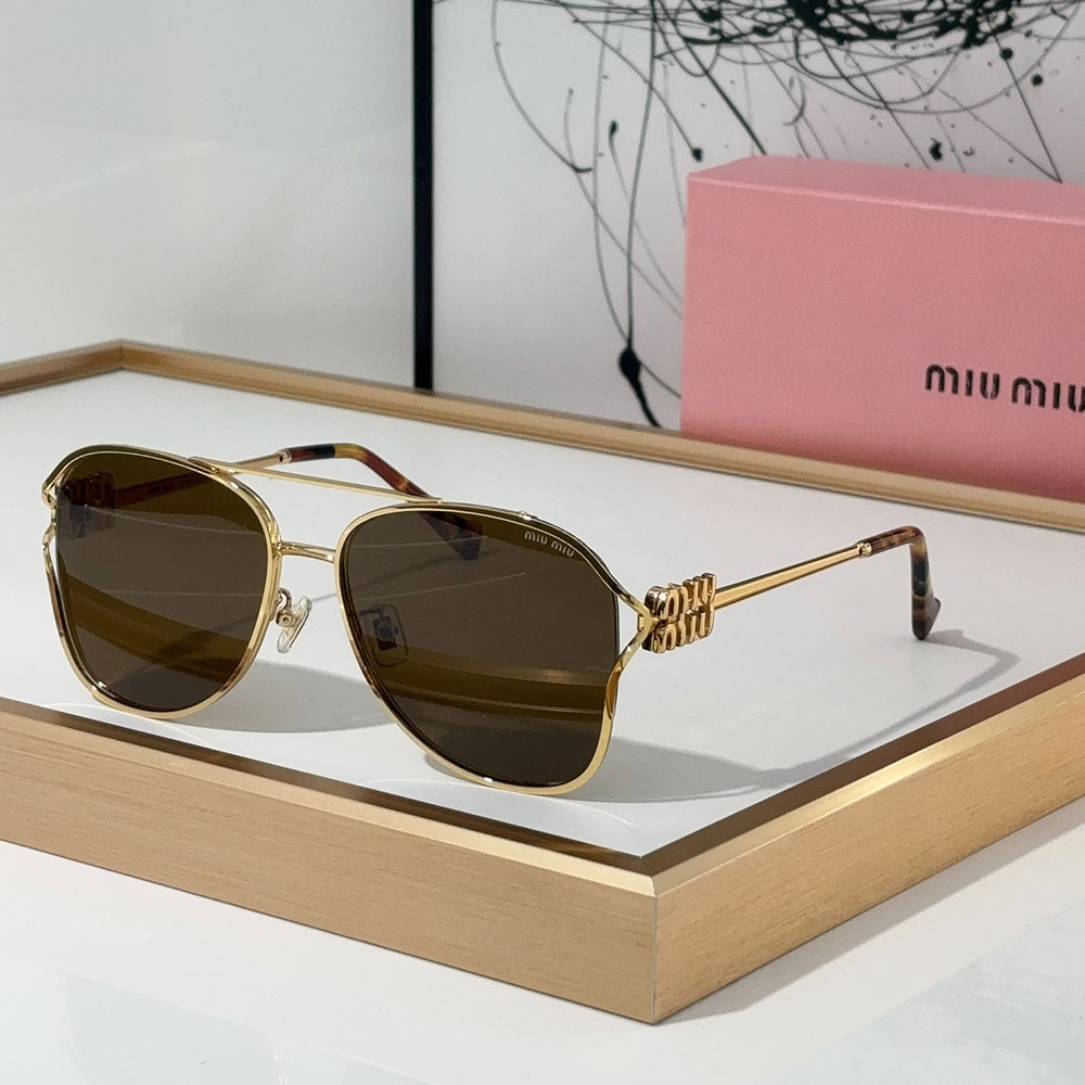 MIU MIU  Slim Metal Logo Mirror Legs Sunglasses Top quality （Replica） - Ultra-Collectible