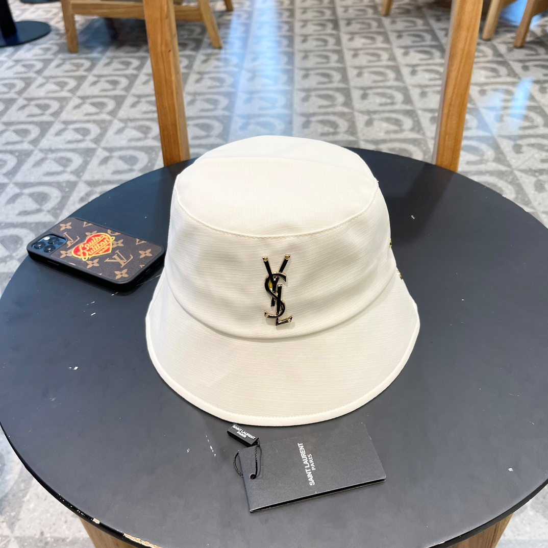 Saint Laurent YSL Collapsible Stylish Breathable Bucket Hat Sunhat （Replica） - Ultra-Collectible
