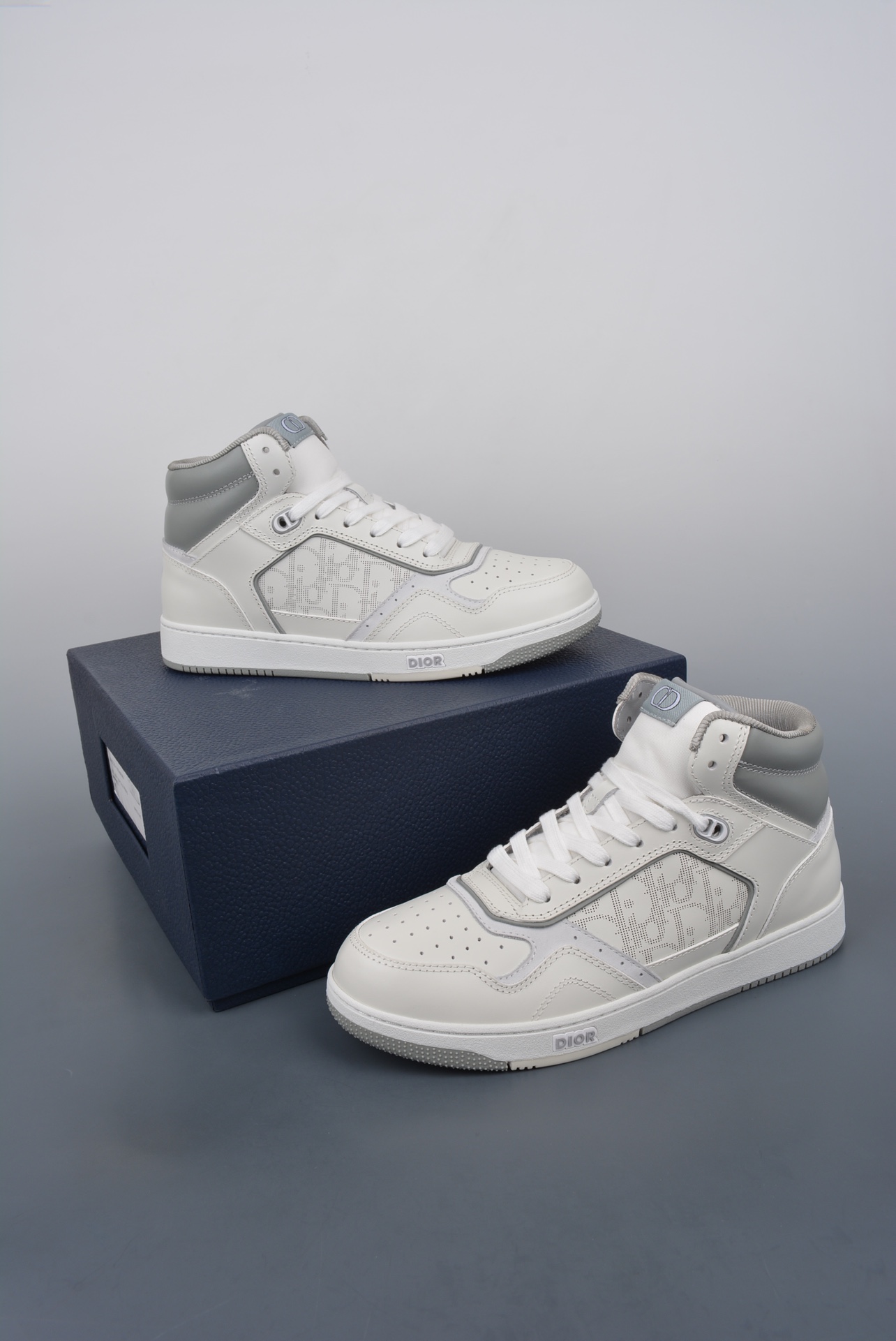 Dior B27 Sneakers High-Top White Gray (AAA High Quality Version) - Ultra-Collectible