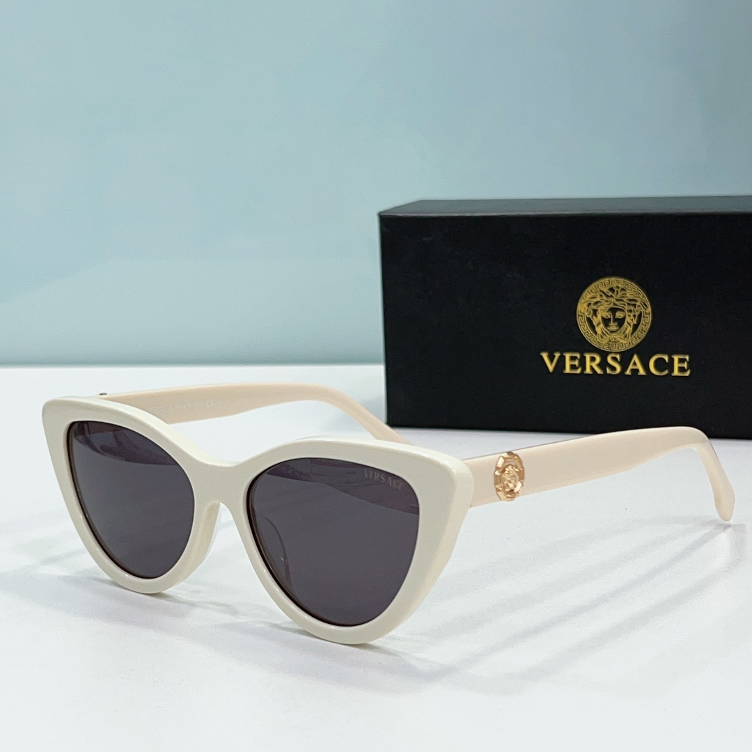 Versace  Mirror leg Logo Cat-eye Sunglasses Top Quality（Replica） - Ultra-Collectible