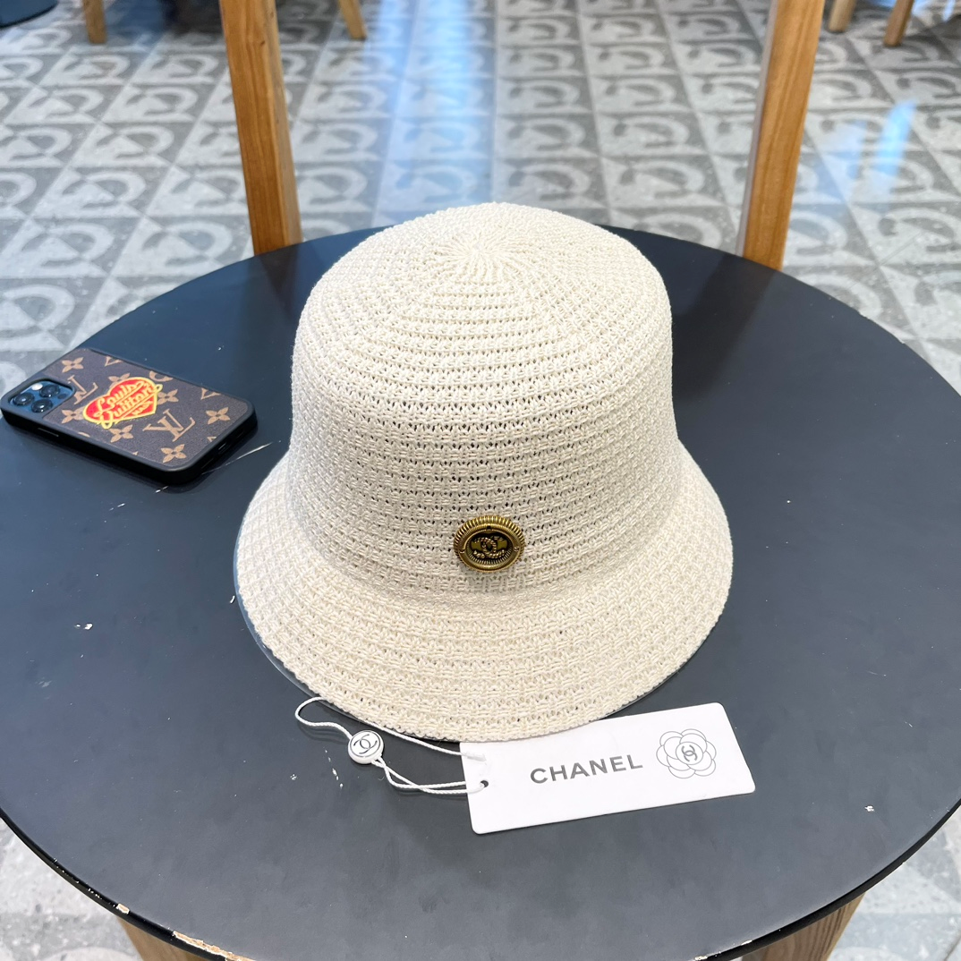Chanel Hollow Breathable Fisherman's Hat Sunhat （Replica） - Ultra-Collectible