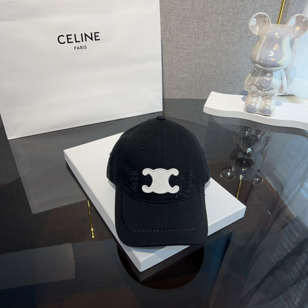 Ceiline Vintage Ripped Baseball Cap  Sunhat （Replica） - Ultra-Collectible