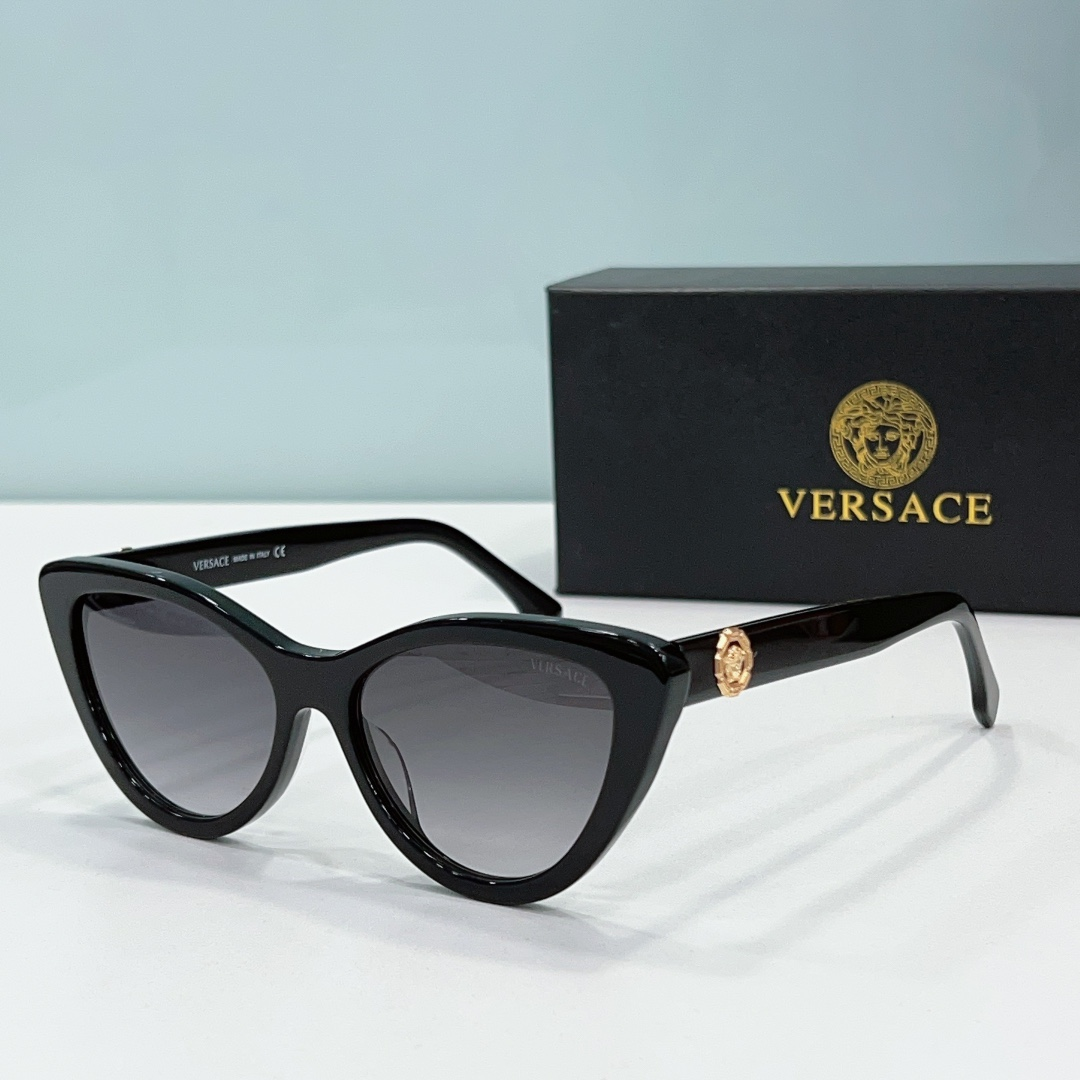 Versace  Mirror leg Logo Cat-eye Sunglasses Top Quality（Replica） - Ultra-Collectible