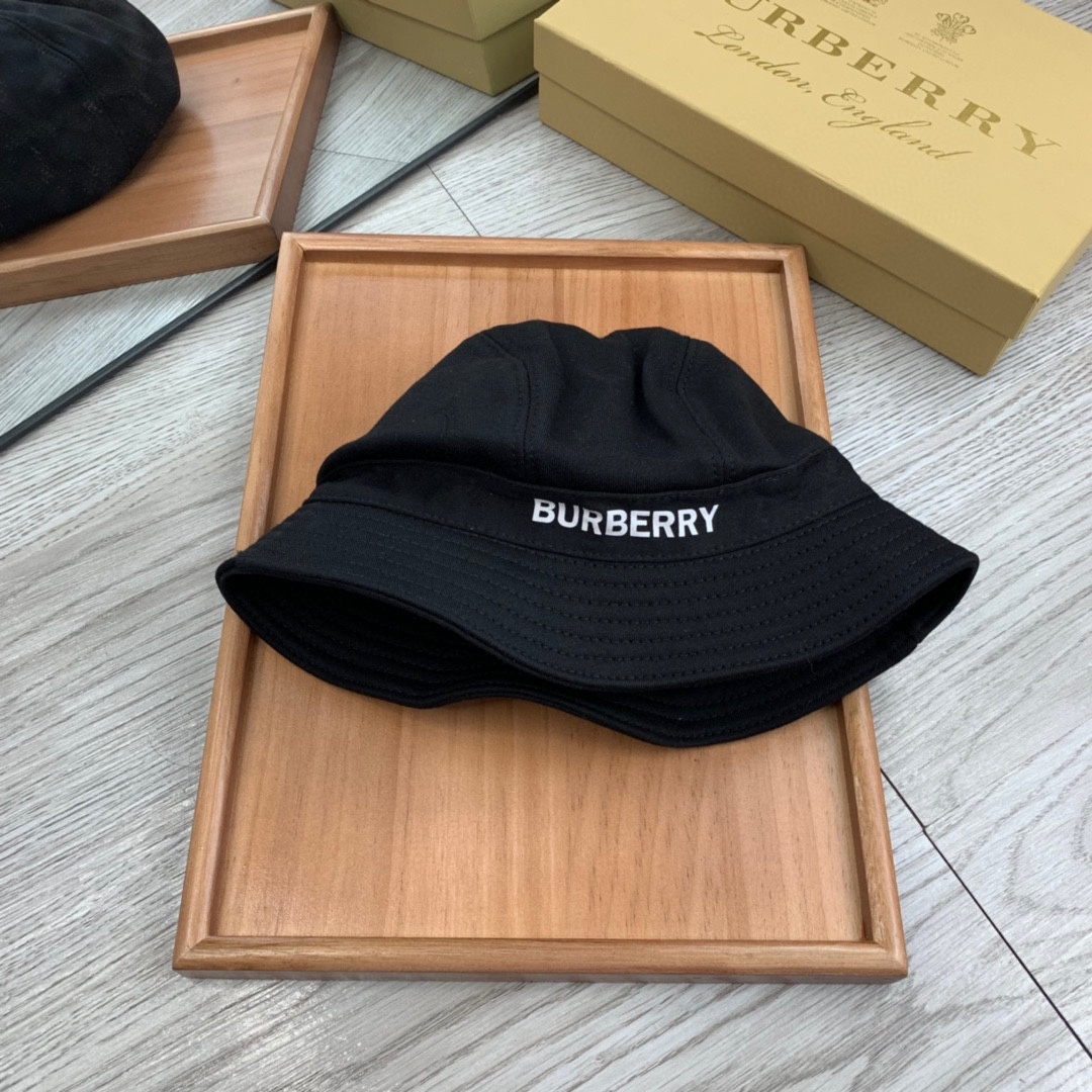 Burberry  Cotton Printed Embroidered Fisherman's Hat Sunhat （Replica） - Ultra-Collectible