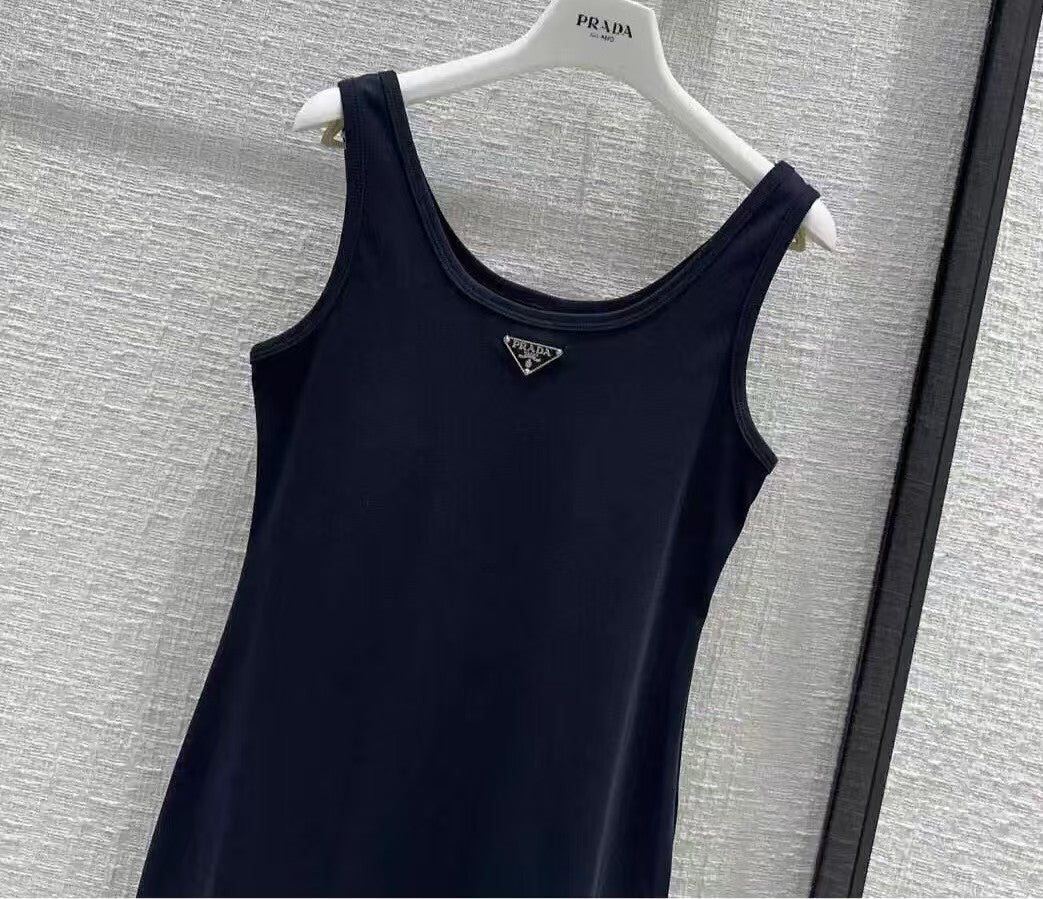 classic metal triangle logo dress - Ultra-Collectible