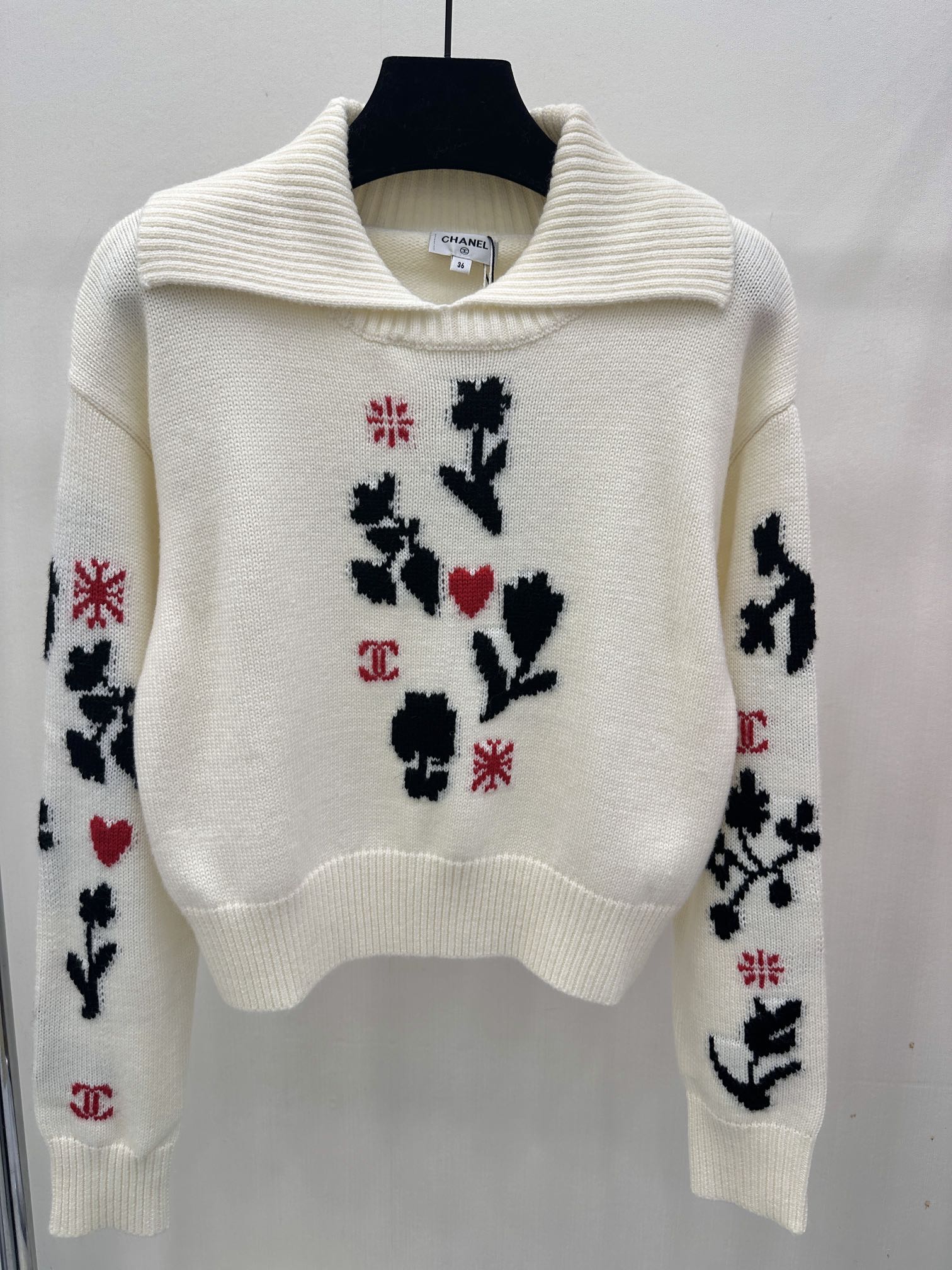 floral lapel sweater - Ultra-Collectible