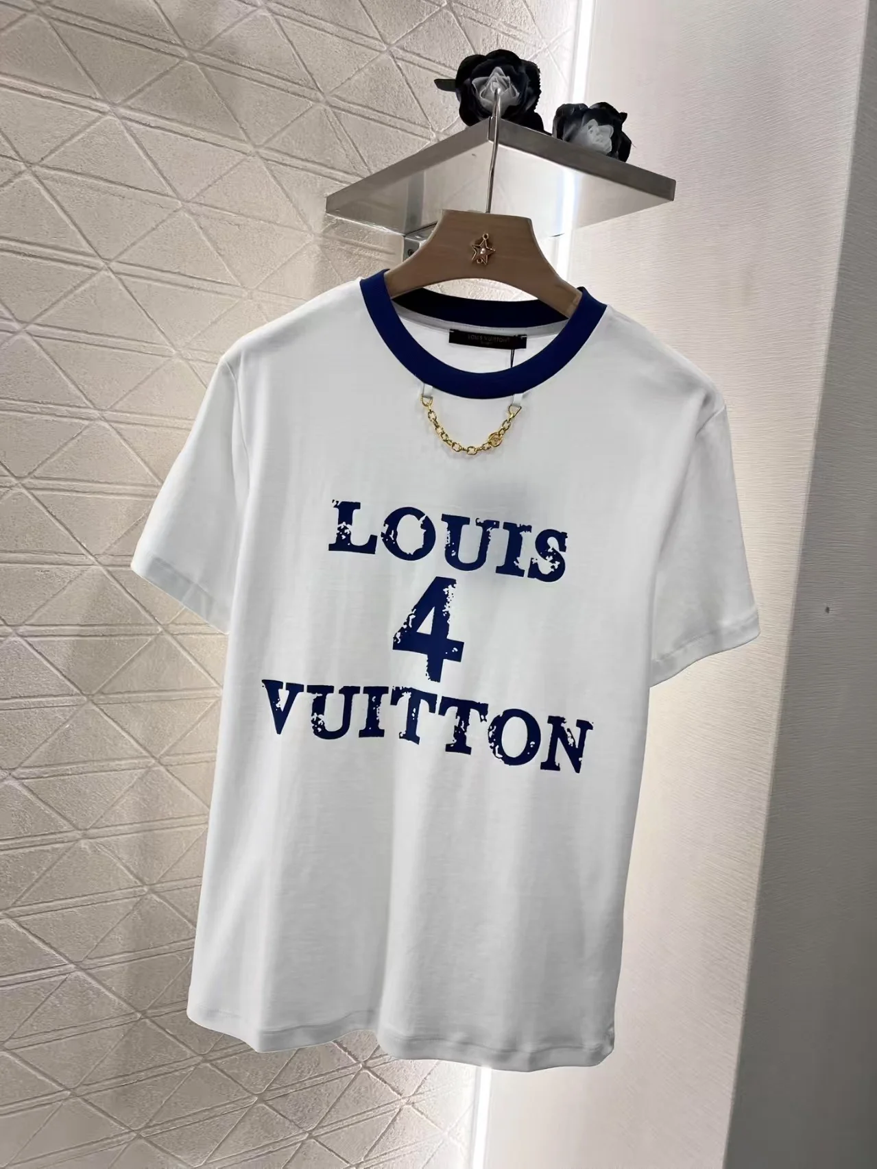 25ss round neck printed chain T-shirt - Ultra-Collectible