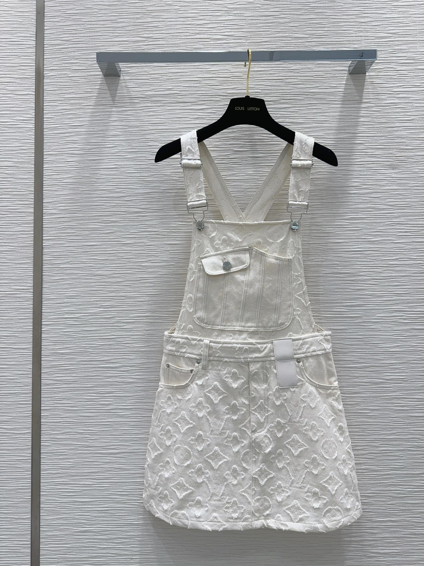 White Raw Edge Suspender Skirt - Ultra-Collectible