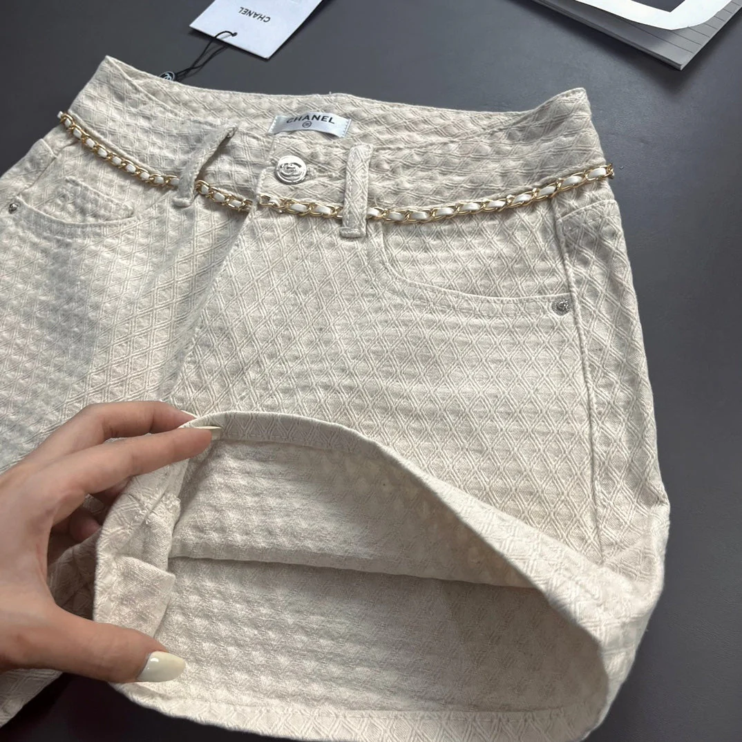 Diamond check denim shorts - Ultra-Collectible