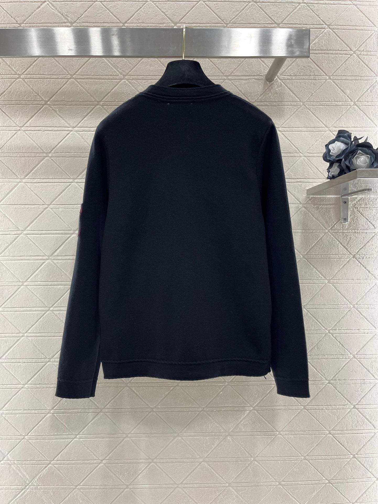 Leather pocket knitted cardigan - Ultra-Collectible