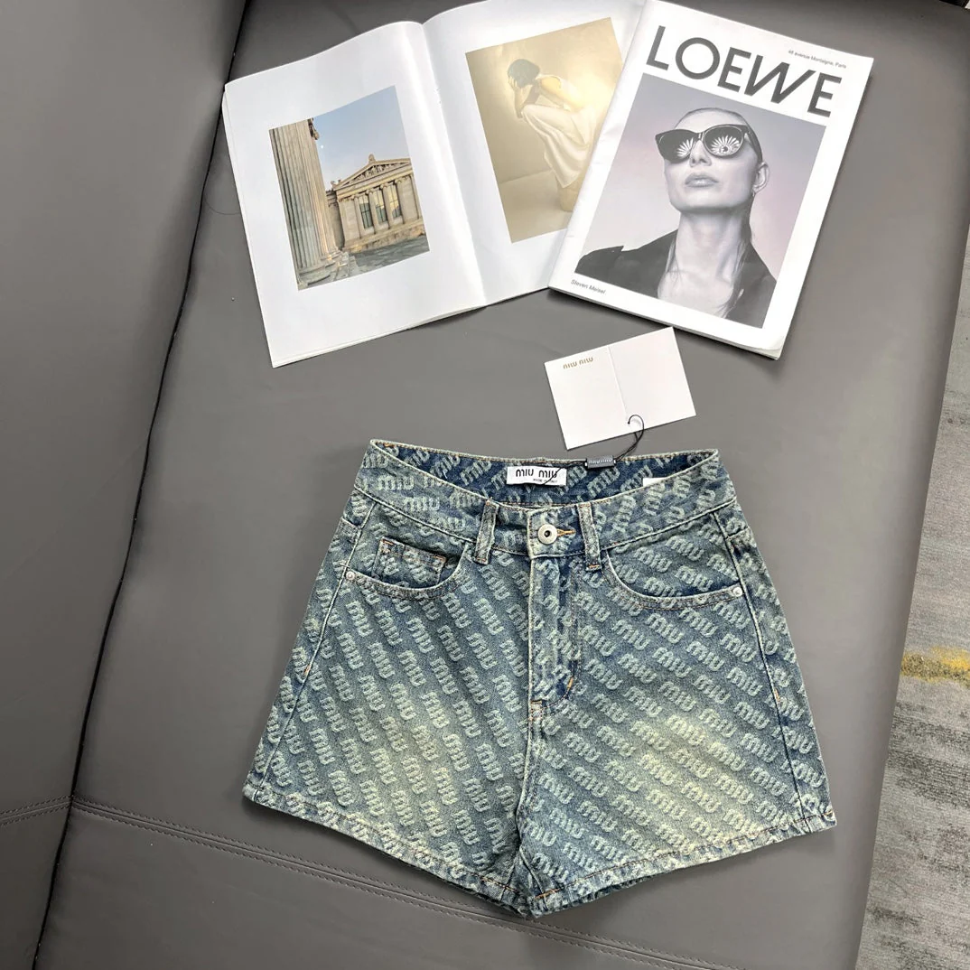 Jacquard logo denim shorts - Ultra-Collectible