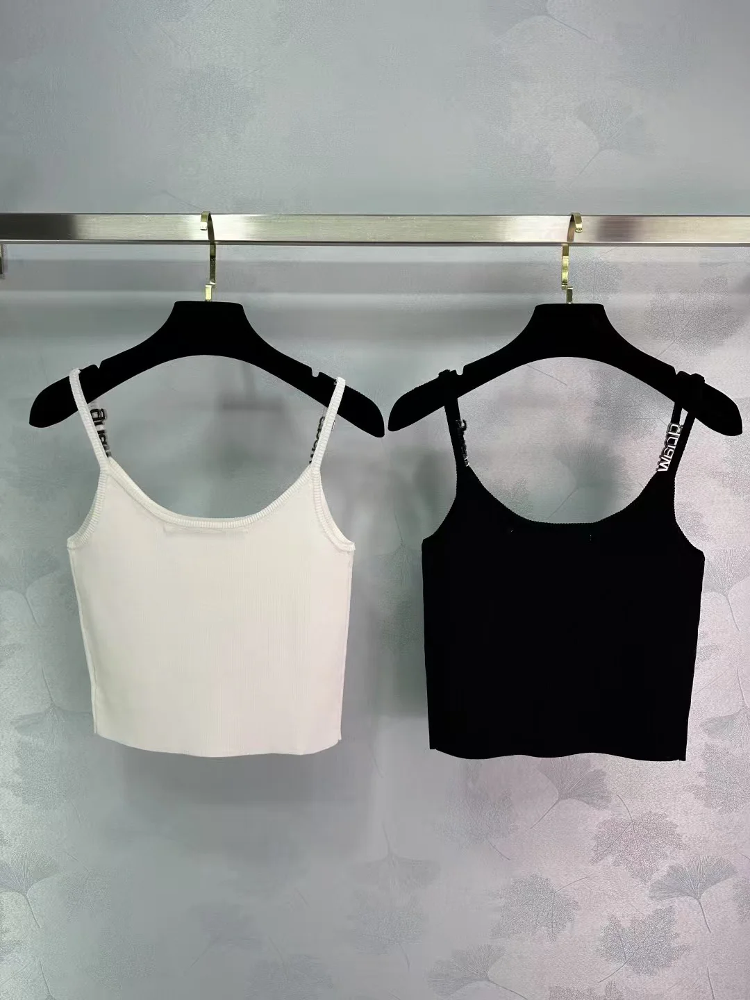 25SS Rhinestone shoulder strap knitted suspender belt - Ultra-Collectible