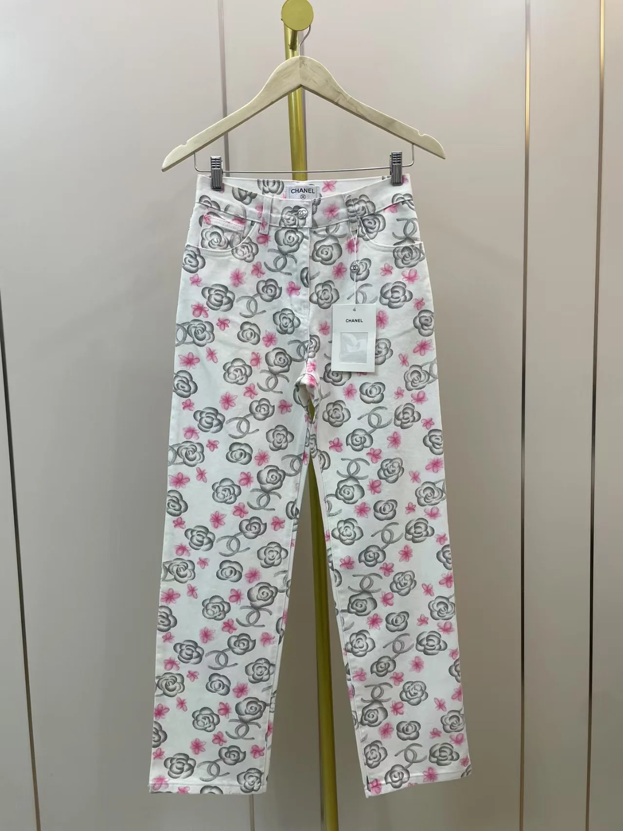 25ss Painted Camellia Jeans - Ultra-Collectible
