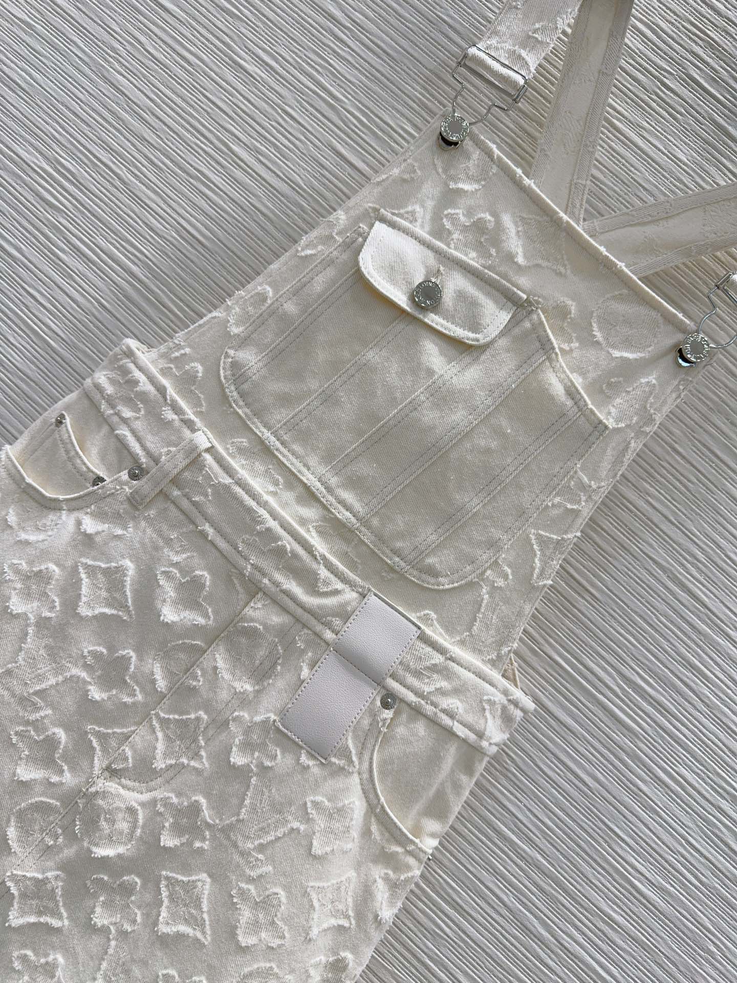 White Raw Edge Suspender Skirt - Ultra-Collectible