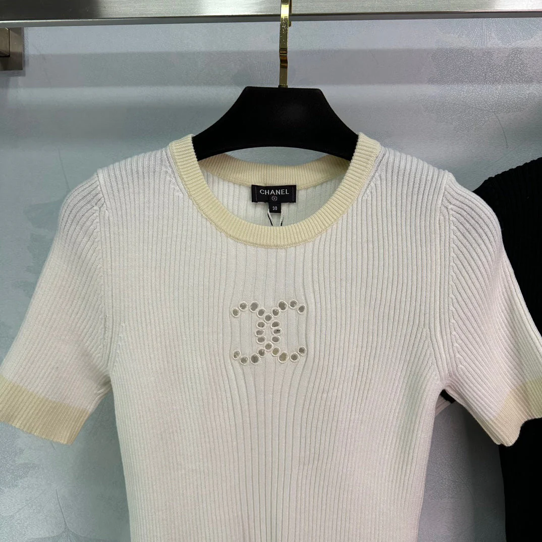 Crochet knitted crew neck short sleeves - Ultra-Collectible