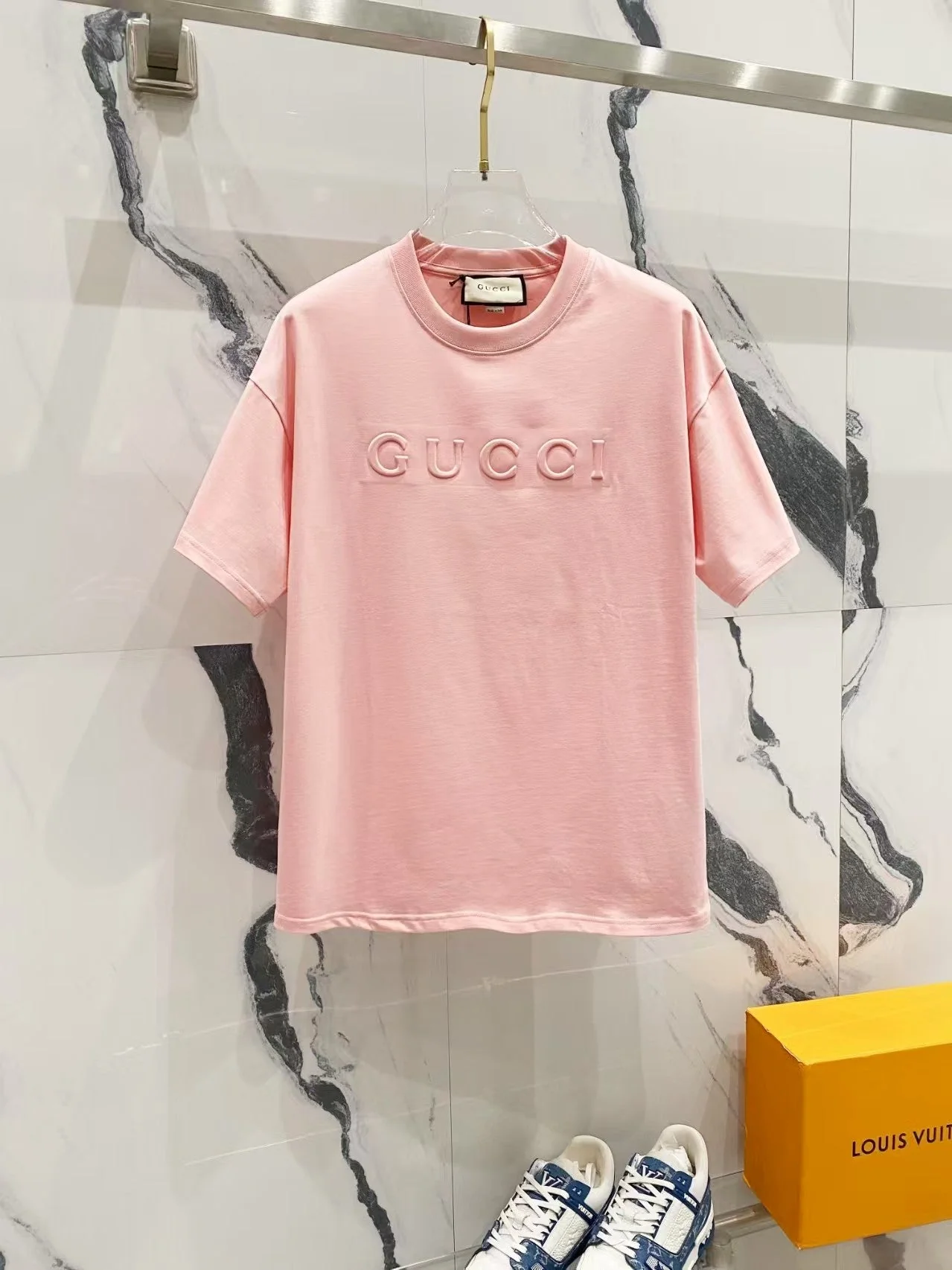 25ss embossed letter print T-shirt - Ultra-Collectible