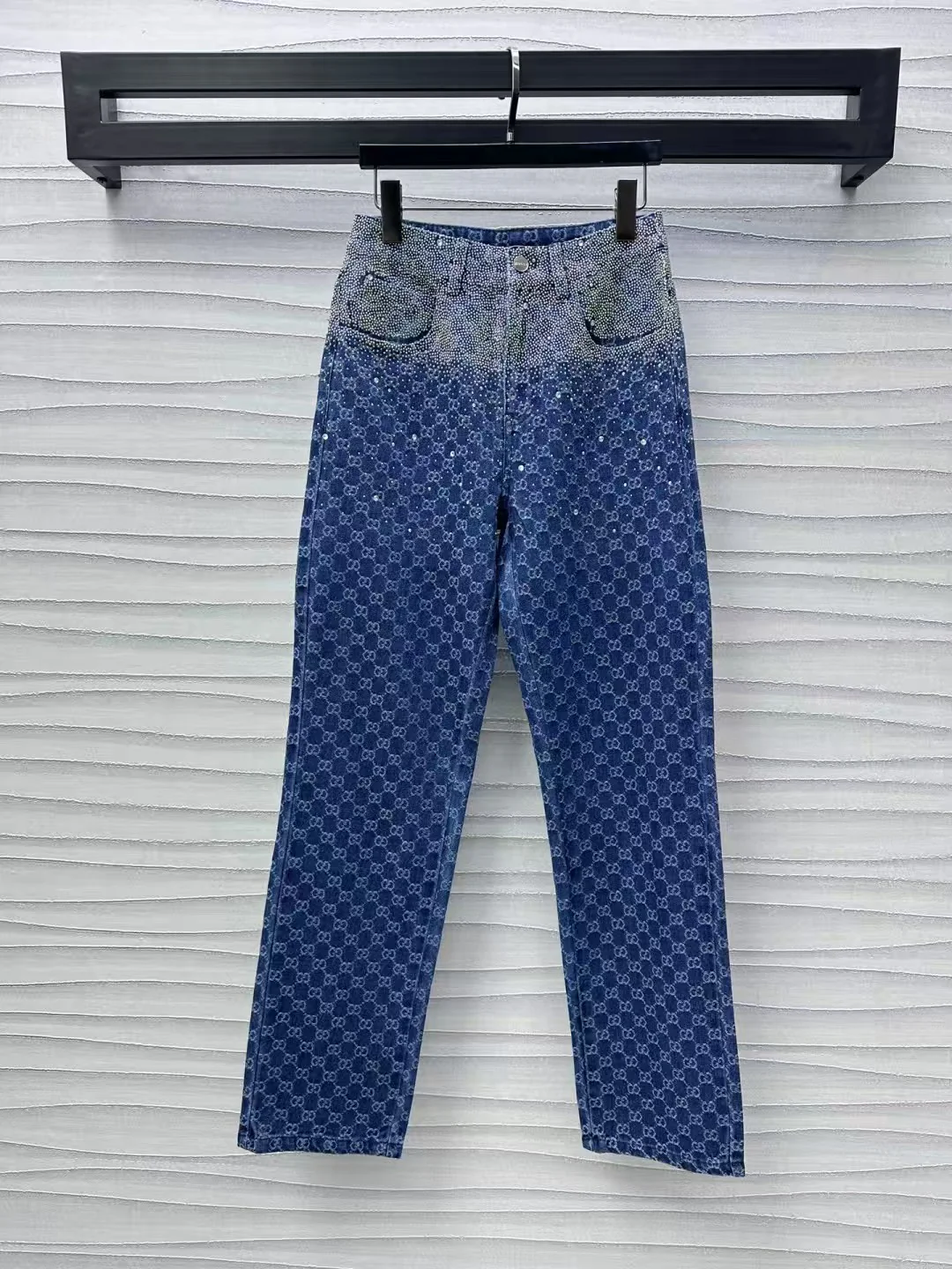 2025 new hot diamond jacquard straight trousers - Ultra-Collectible