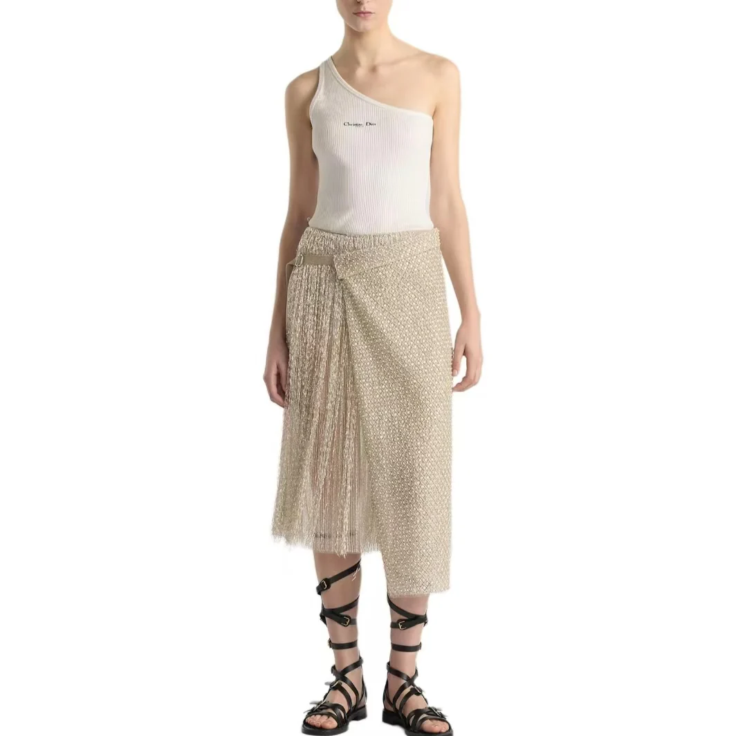 25ss one shoulder knitted vest - Ultra-Collectible