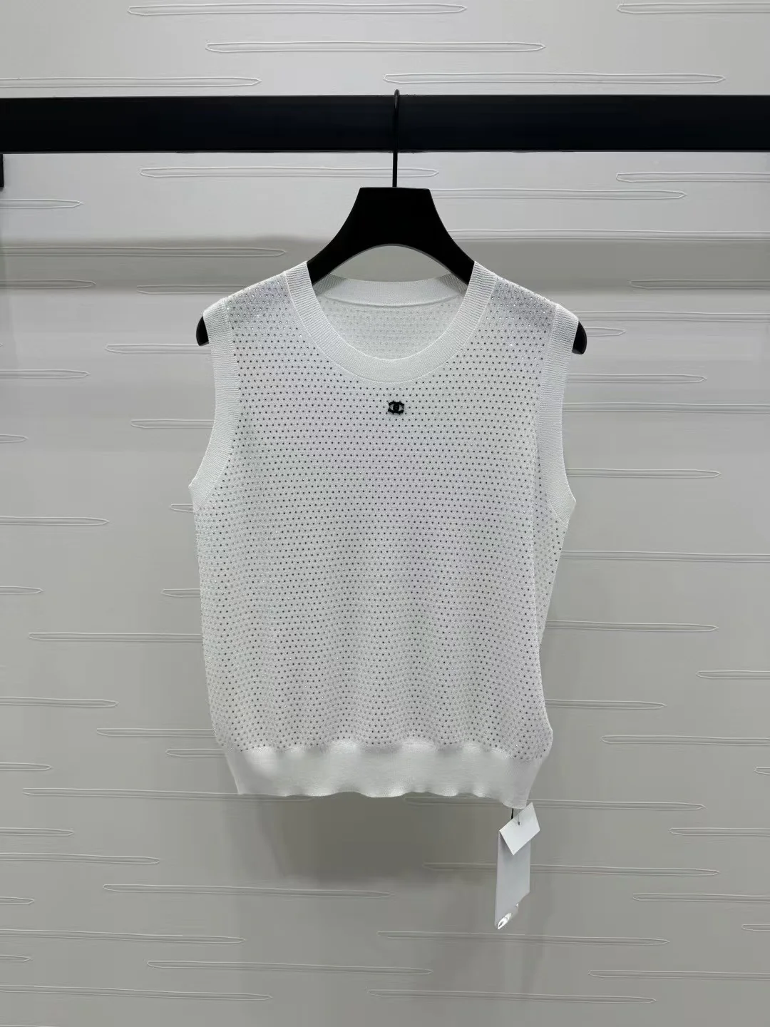 Heavy industry hot rhinestone knitted vest - Ultra-Collectible